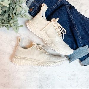 VEJA x Rick Owens Knit Wool Low-Top Sneakers Ivory